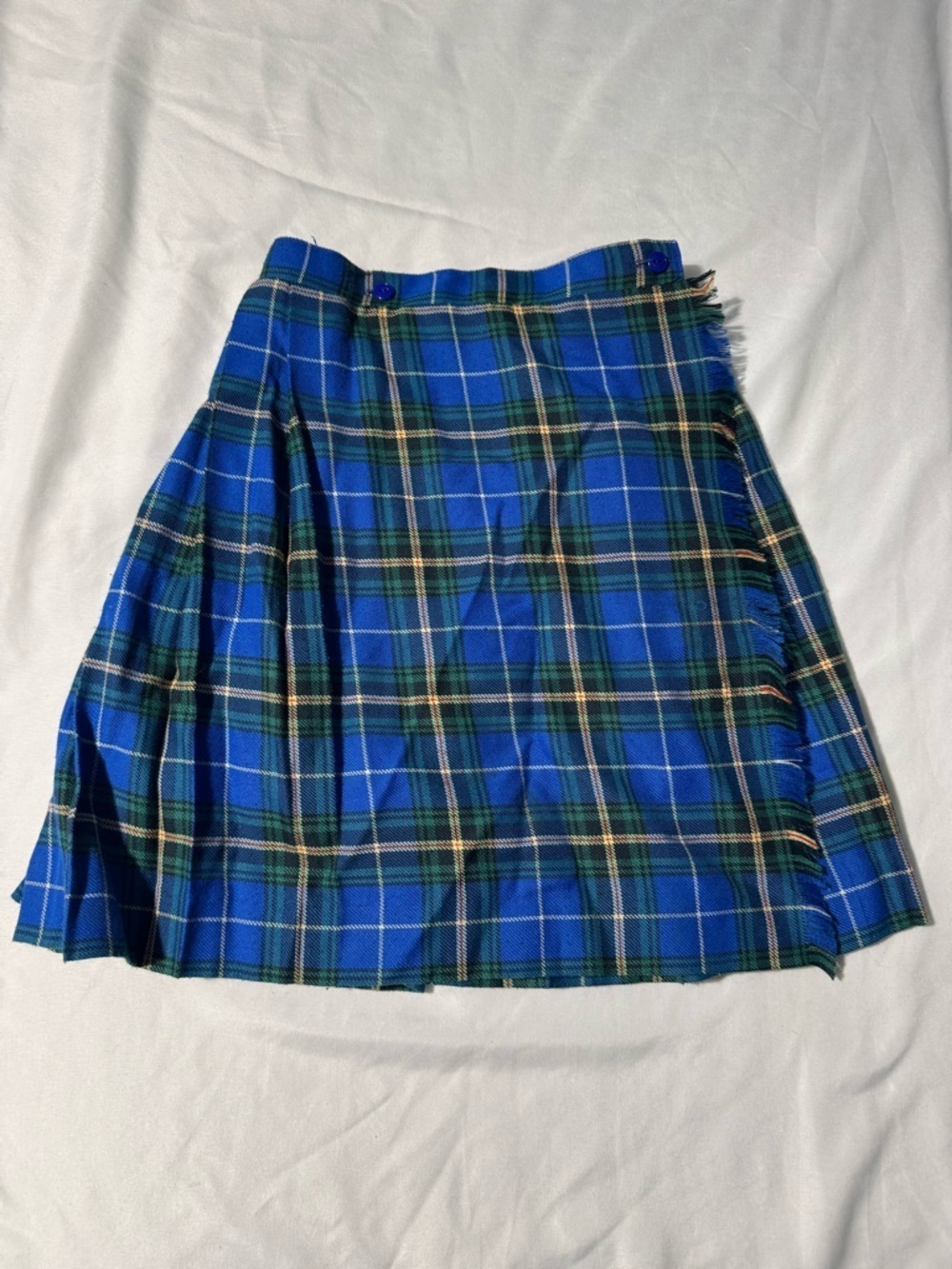 Vintage Nova Scotia Tartan Kilt Made in Canada Wool Blend Heritage Preppy